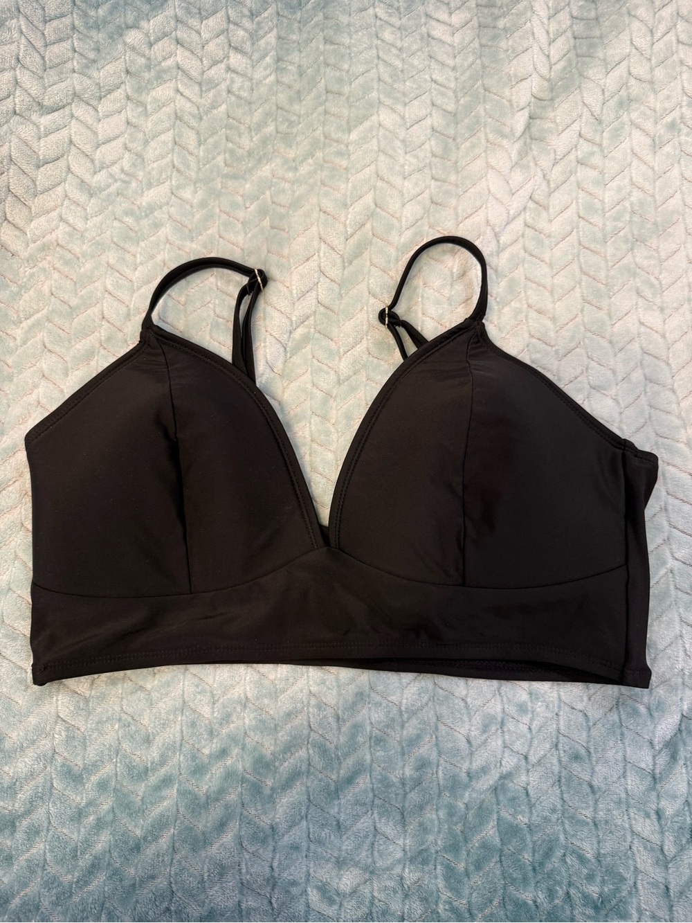 Time and Tru Black Wireless Swim Bralette